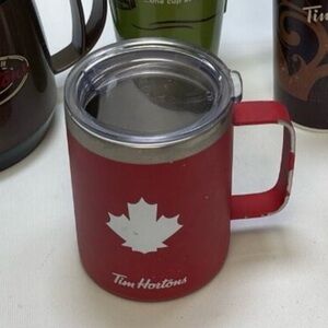 Tim Hortons Red Maple Leaf Travel Mug